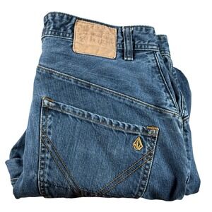 VTG Volcom Ergo Loose Fit Mens Blue Jeans Sz 34 Skate Y2K Streetwear